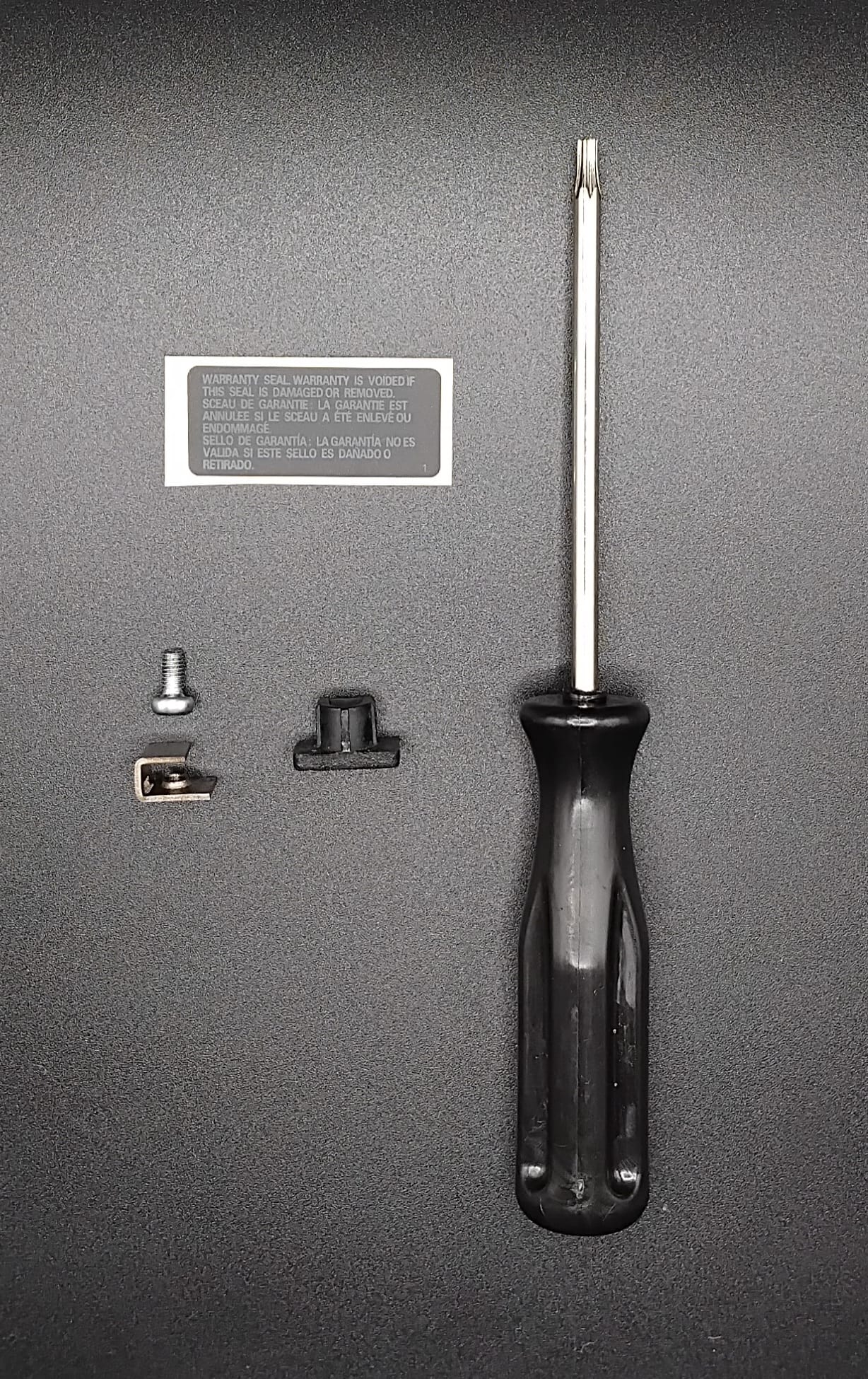 Security Bundle – T10 Driver, Screw, Rubber Cap & Warranty Sticker